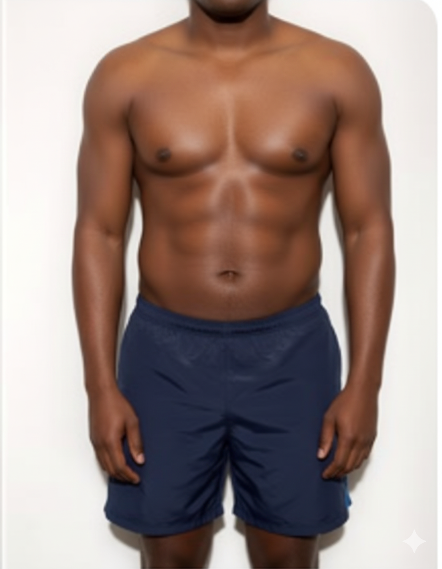 Men body fat 13–15%